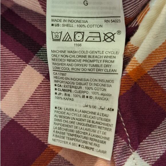 Old Navy Boyfriend Shirt Women's Large Flannel Plaid Classic Cozy Comfy Outdoor - Picture 6 of 6